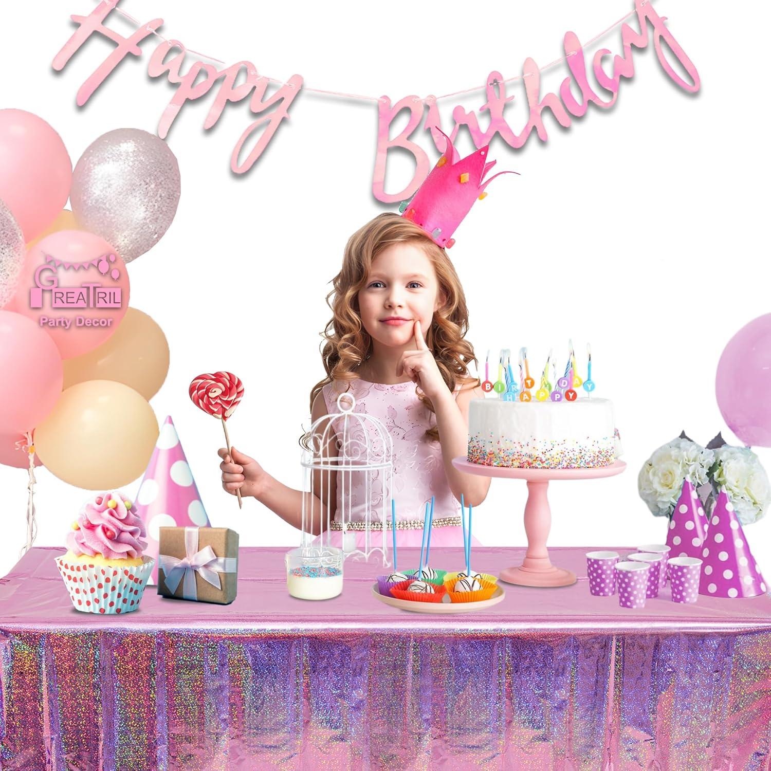 Mantel Desechable Rectangular GREATRIL Rosa 274x137 cm - 2 Pzs