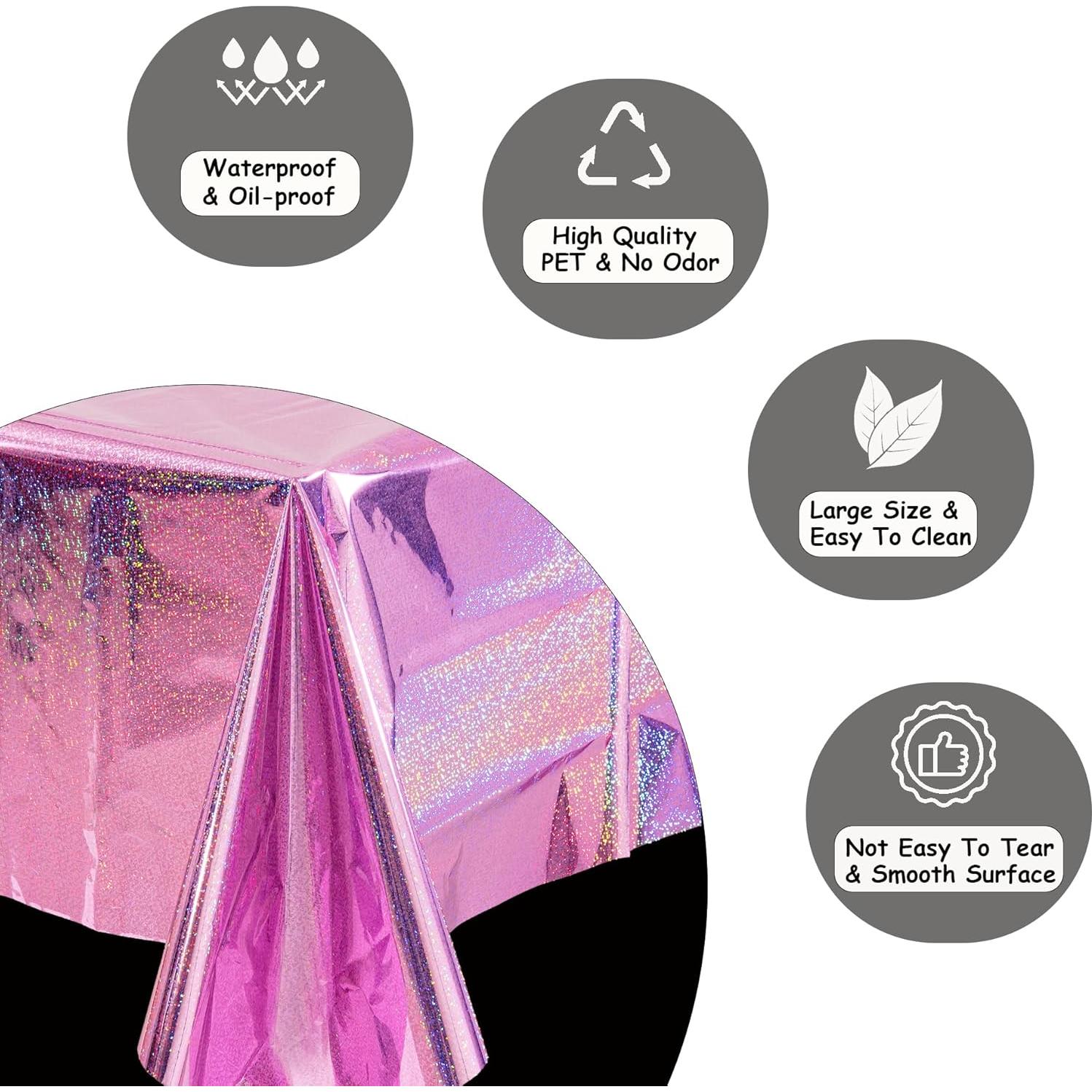 Mantel Desechable Rectangular GREATRIL Rosa 274x137 cm - 2 Pzs