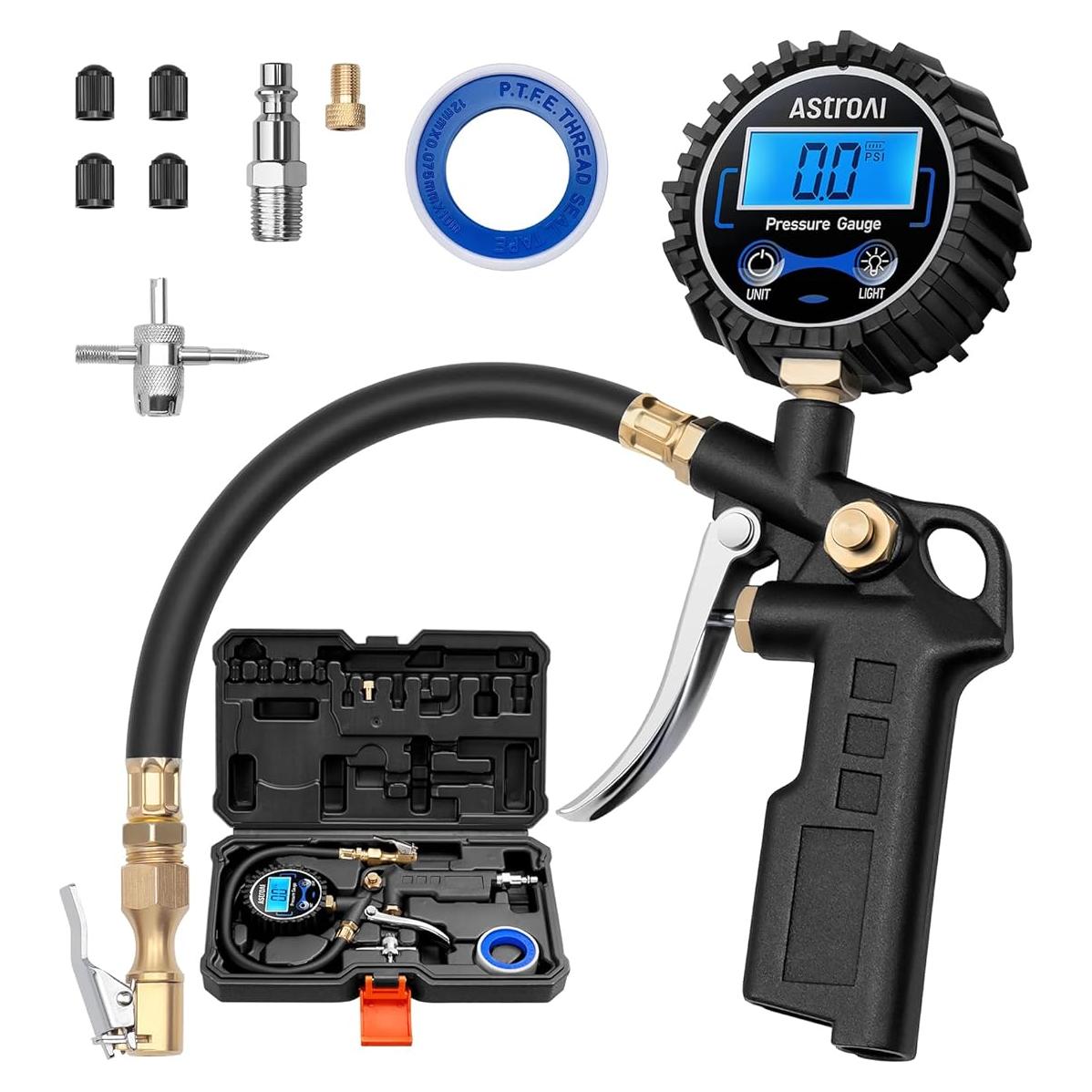 Medidor de Presión de Neumáticos Digital AstroAI con Inflador 3-250 PSI