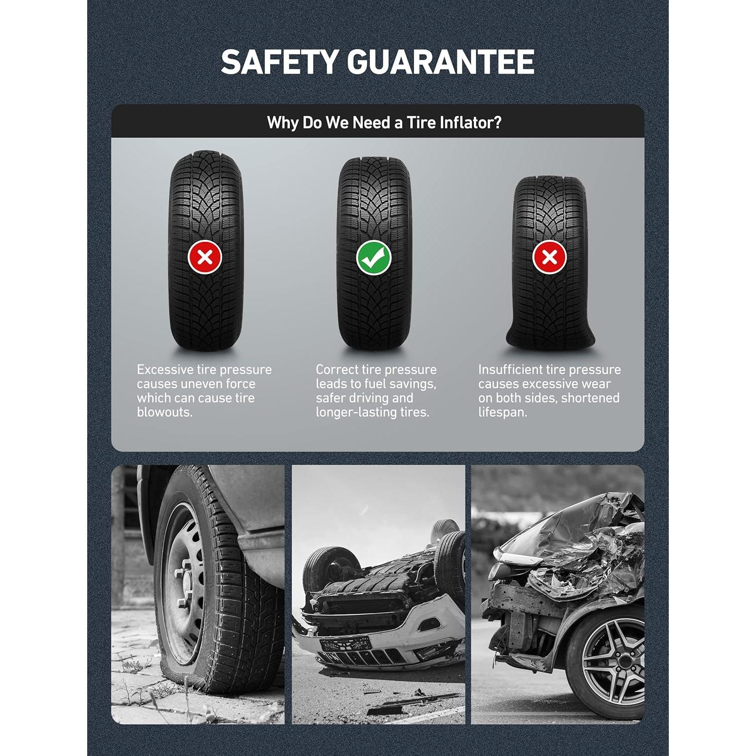 Medidor de Presión de Neumáticos Digital AstroAI con Inflador 3-250 PSI