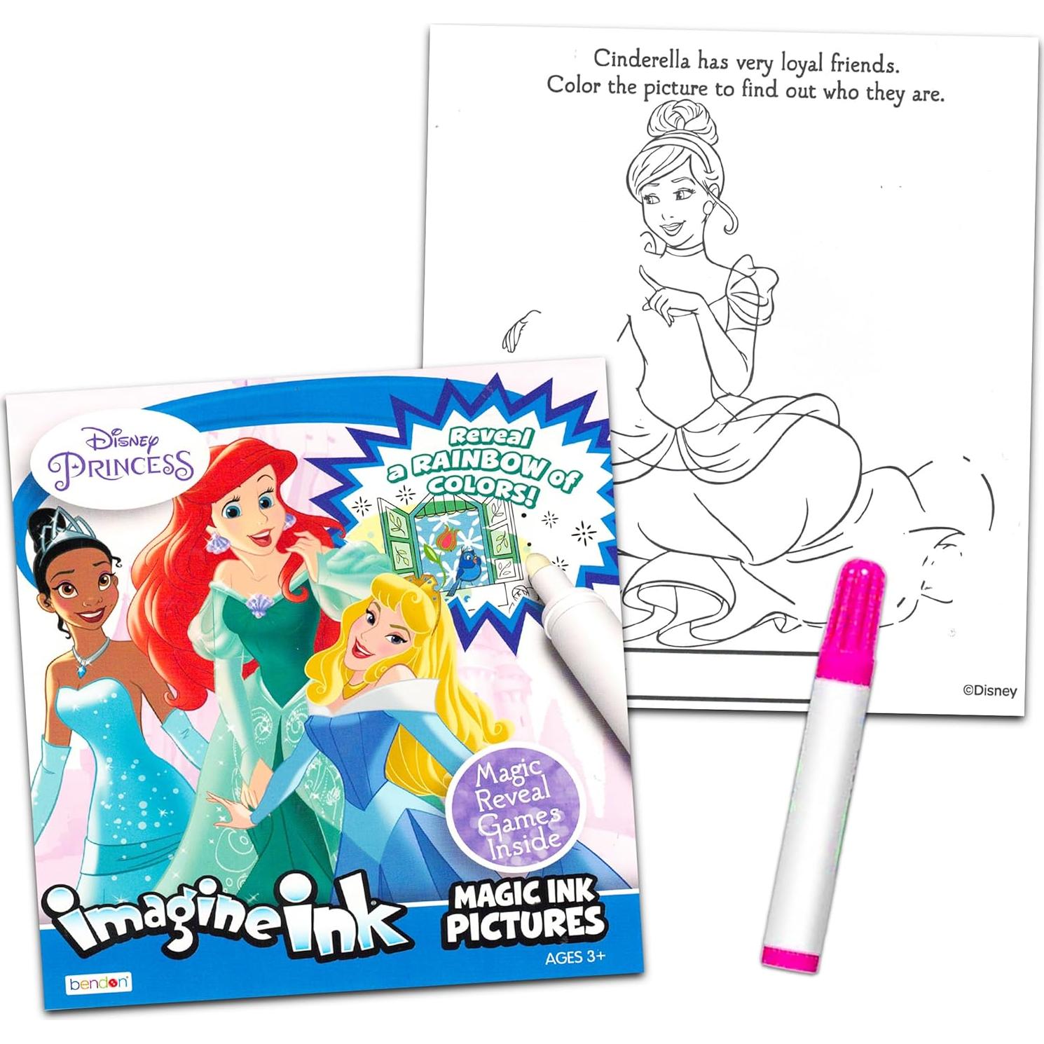Conjunto de Libros para Colorear Disney Princesas y Frozen - 3 Piezas
