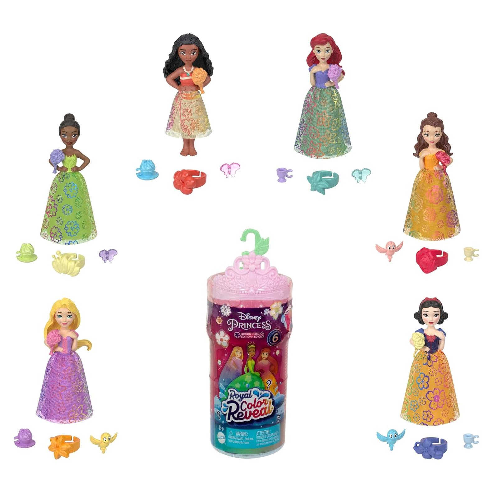 Muñeca Revelación de Color Real Disney Princess Mattel 9cm