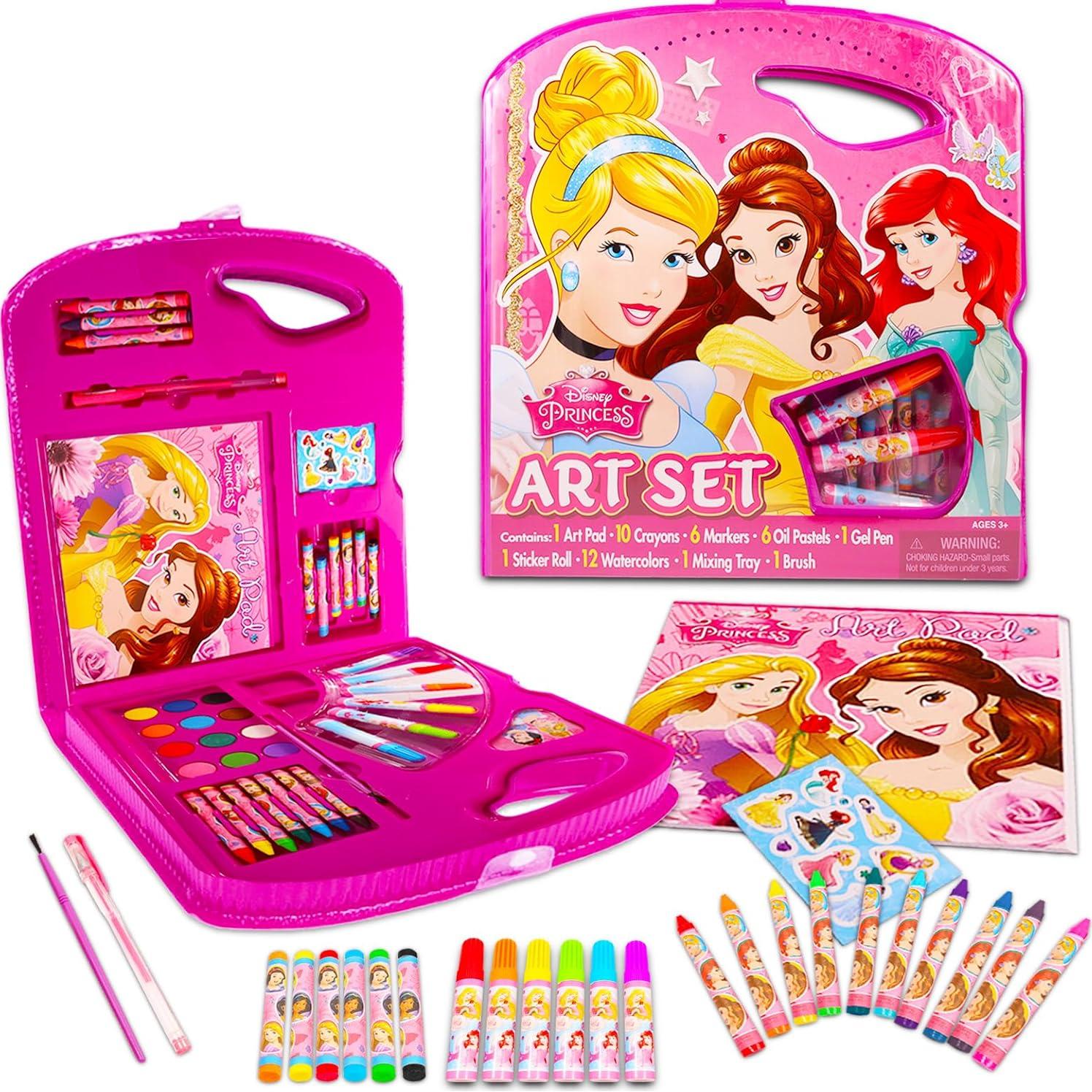 Kit de Arte Princesa Disney - Estuche con Pinceles y Stickers