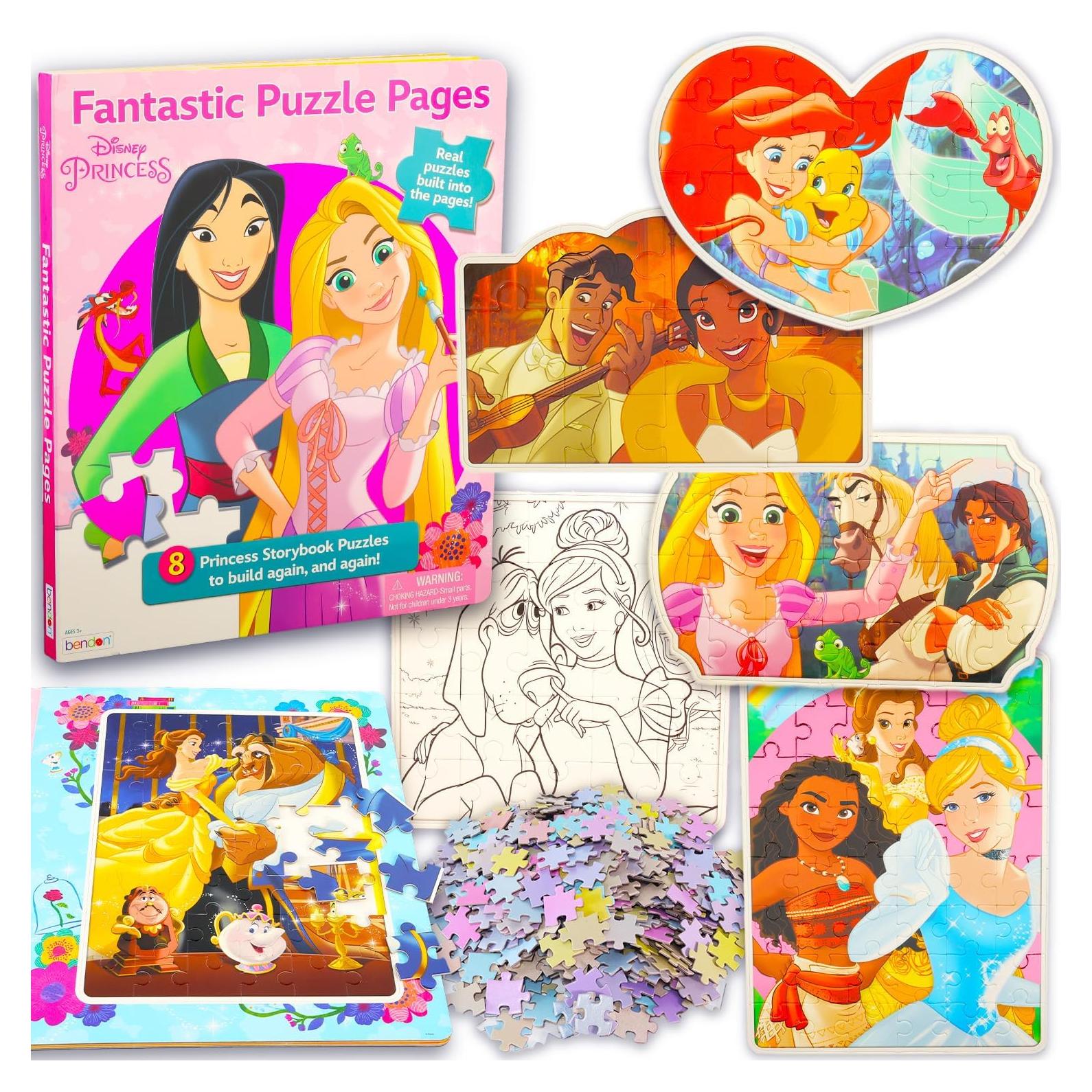 Paquete de Rompecabezas de Princesas Disney 5 Piezas 200+ Pcs