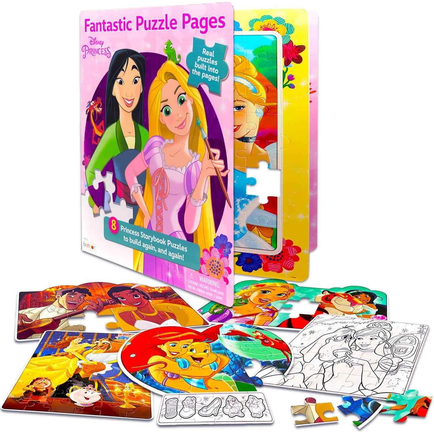 Paquete de Rompecabezas de Princesas Disney 5 Piezas 200+ Pcs