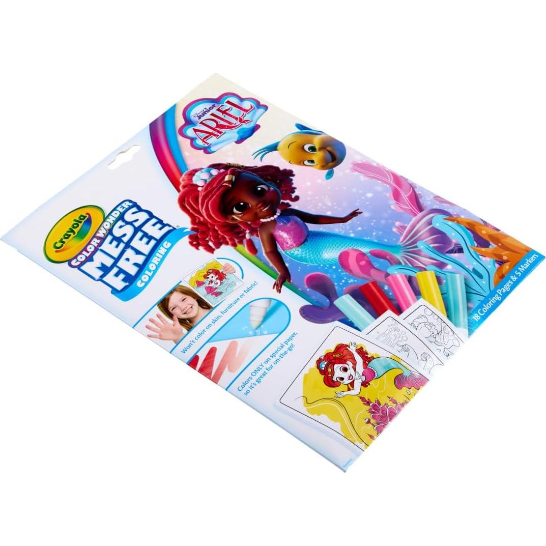 Set de Colorear Crayola Color Wonder Ariel 18 Páginas y 5 Marcadores