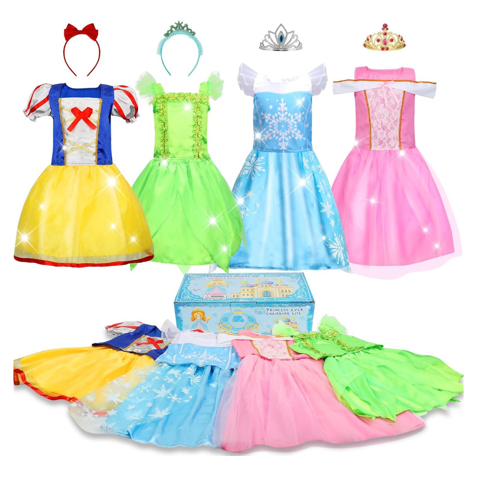 Vestido de Princesa Dulsaera para Niñas 3-8 años, Disfraz