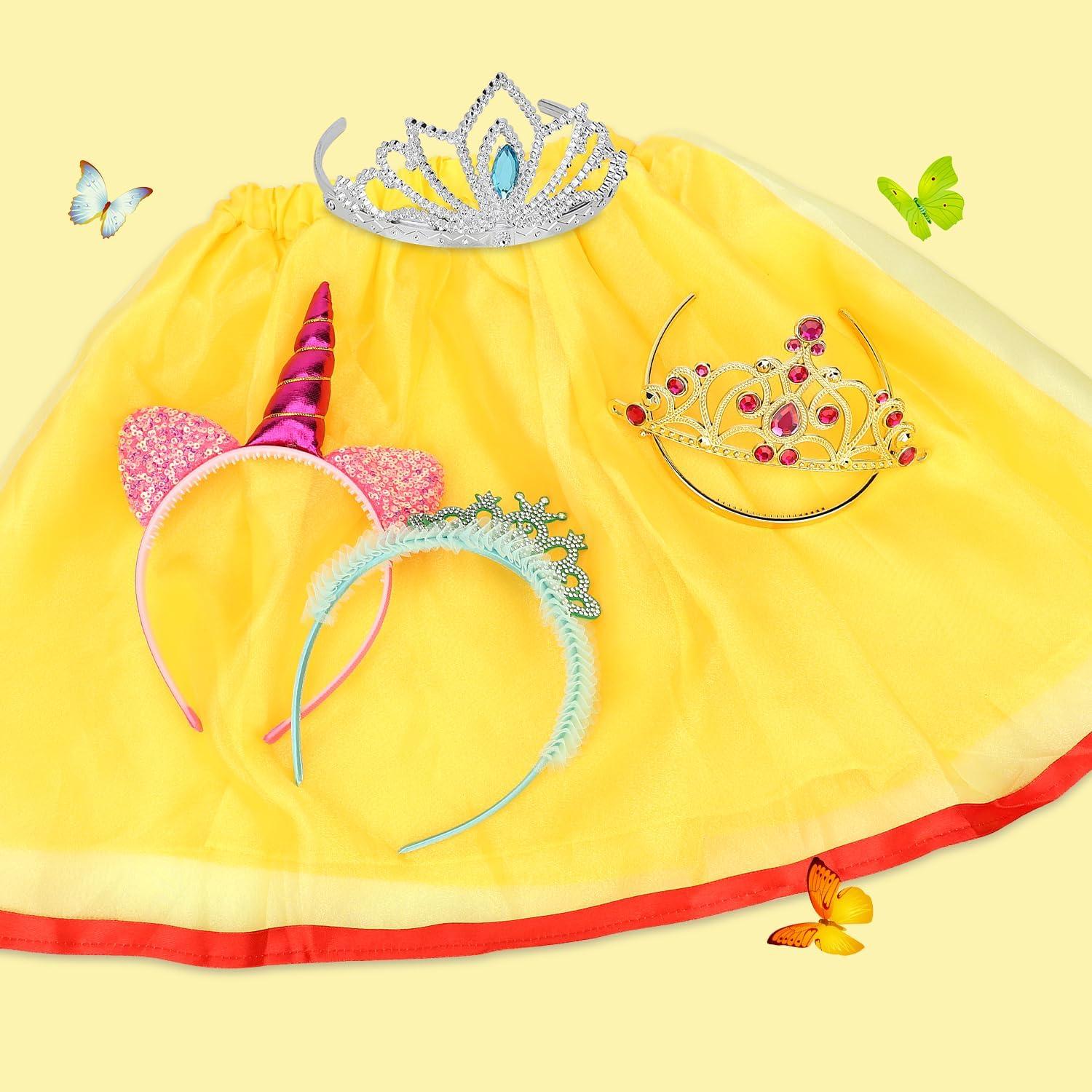 Vestido de Princesa Dulsaera para Niñas 3-8 años, Disfraz