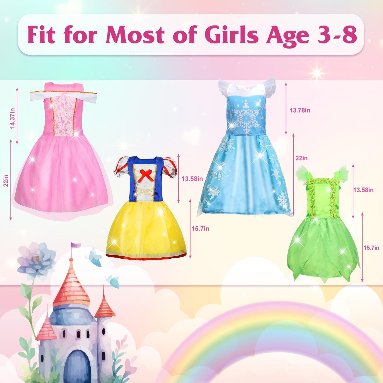 Vestido de Princesa Dulsaera para Niñas 3-8 años, Disfraz