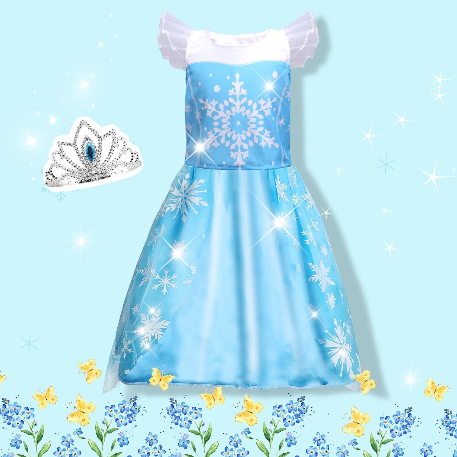 Vestido de Princesa Dulsaera para Niñas 3-8 años, Disfraz