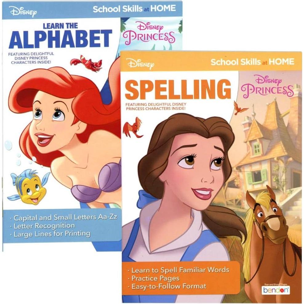 Conjunto de Cuadernos de Aprendizaje Disney para Niños - 4 Piezas