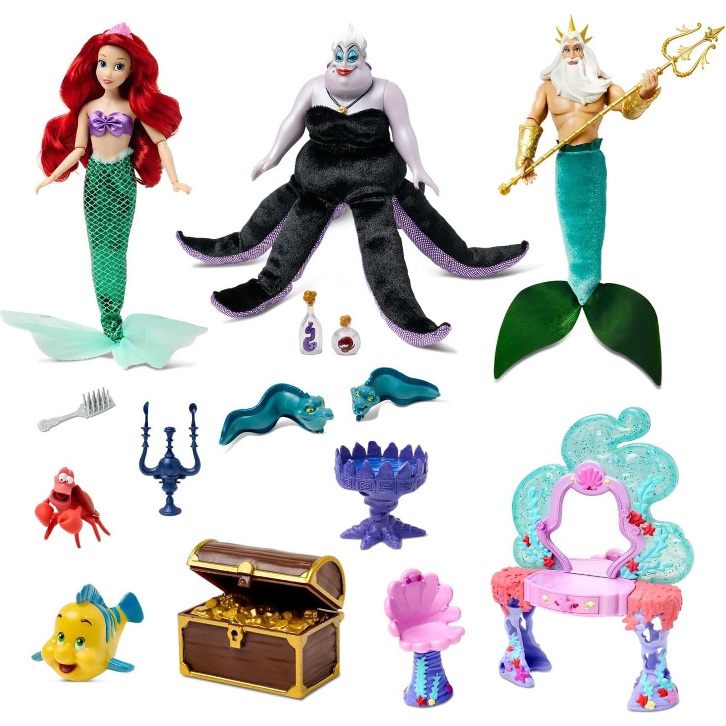 Muñeca Clásica de Princesa Disney La Sirenita 28cm Set