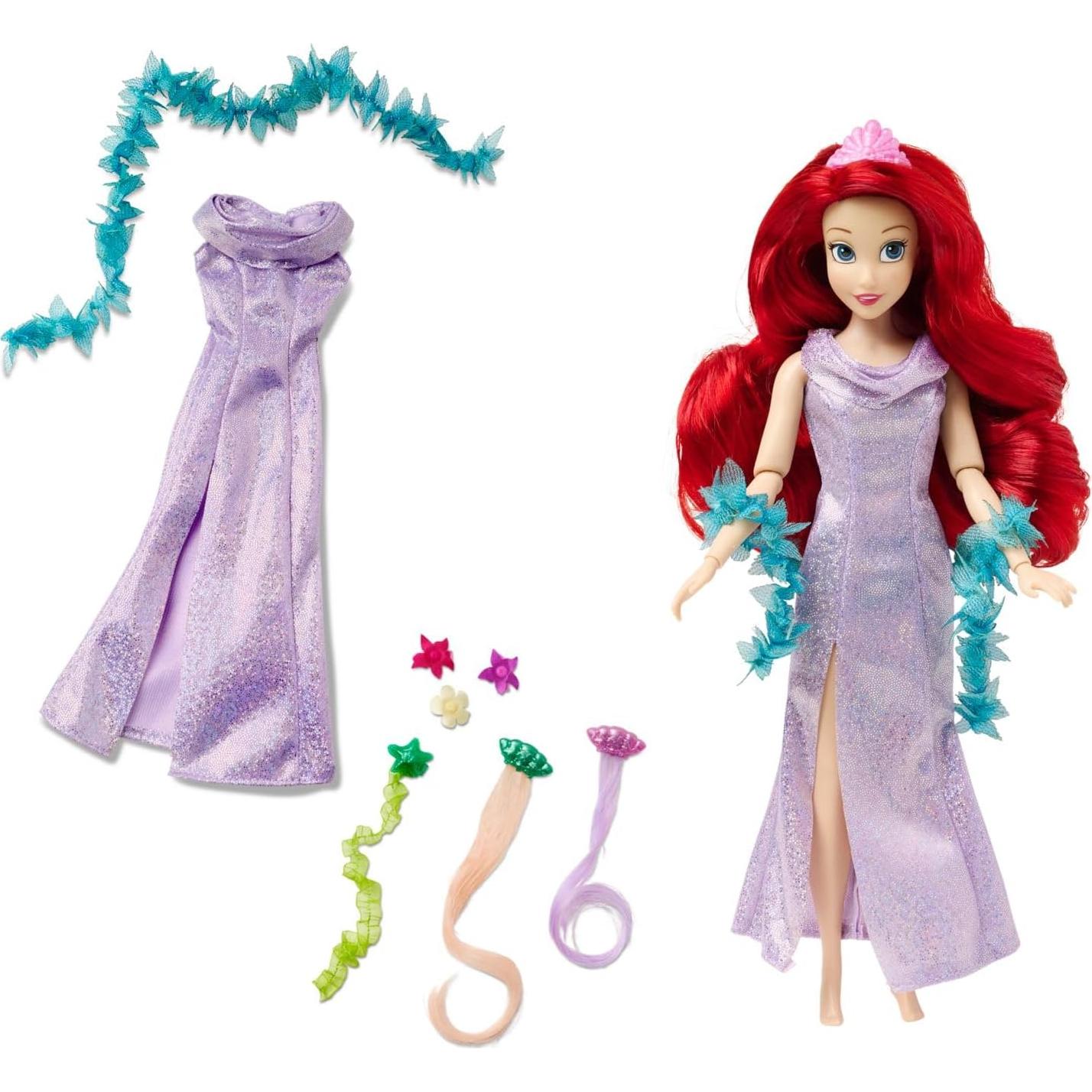 Muñeca Clásica de Princesa Disney La Sirenita 28cm Set