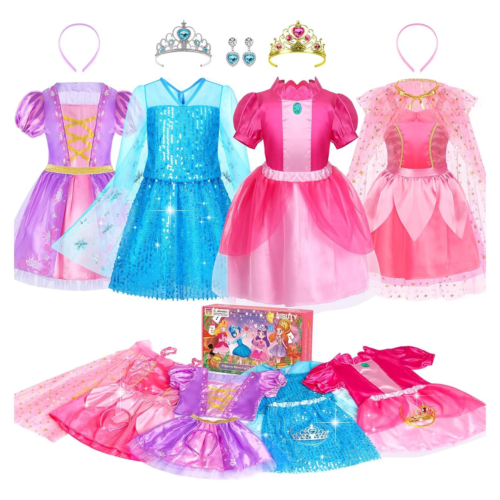 Disfraz de Princesa para Niñas BIBUTY 3-6 Años con Accesorios