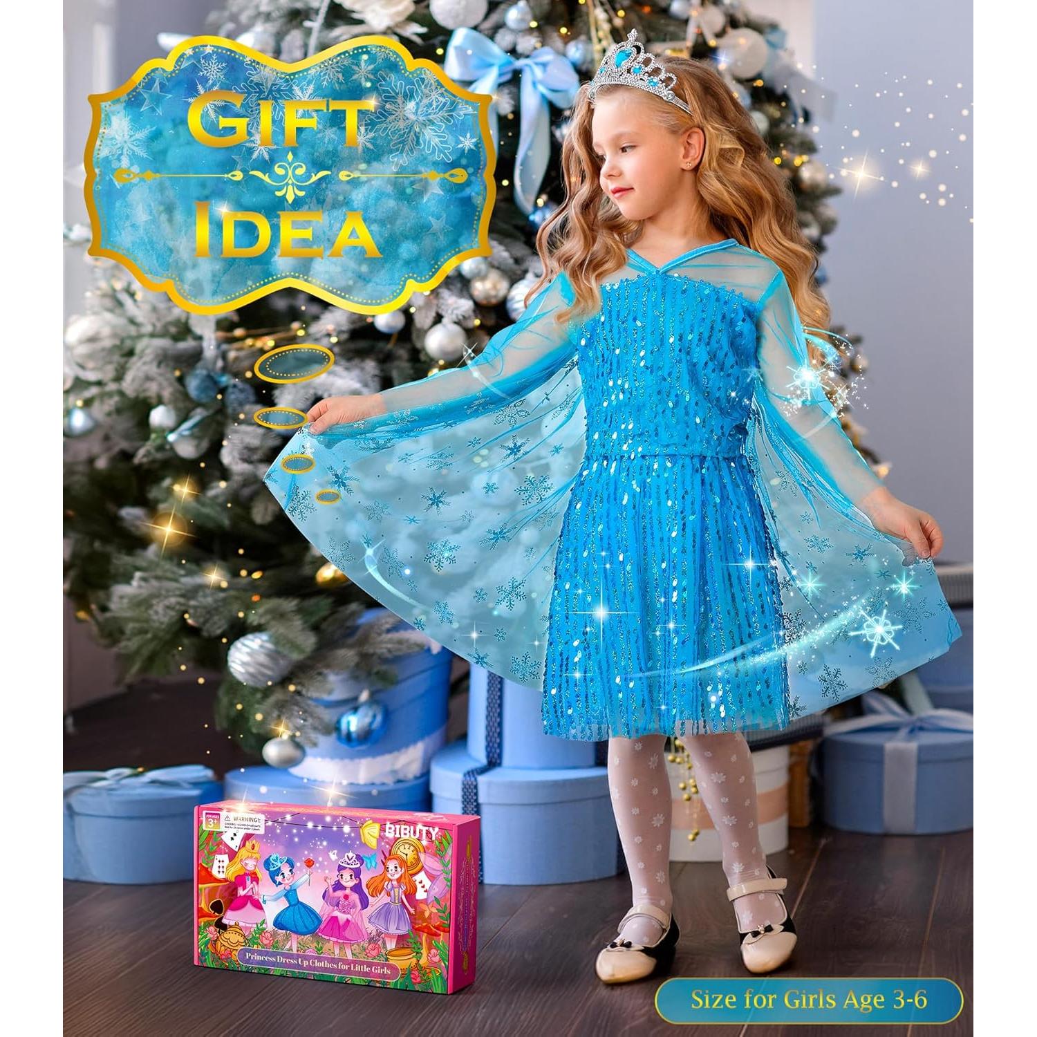 Disfraz de Princesa para Niñas BIBUTY 3-6 Años con Accesorios