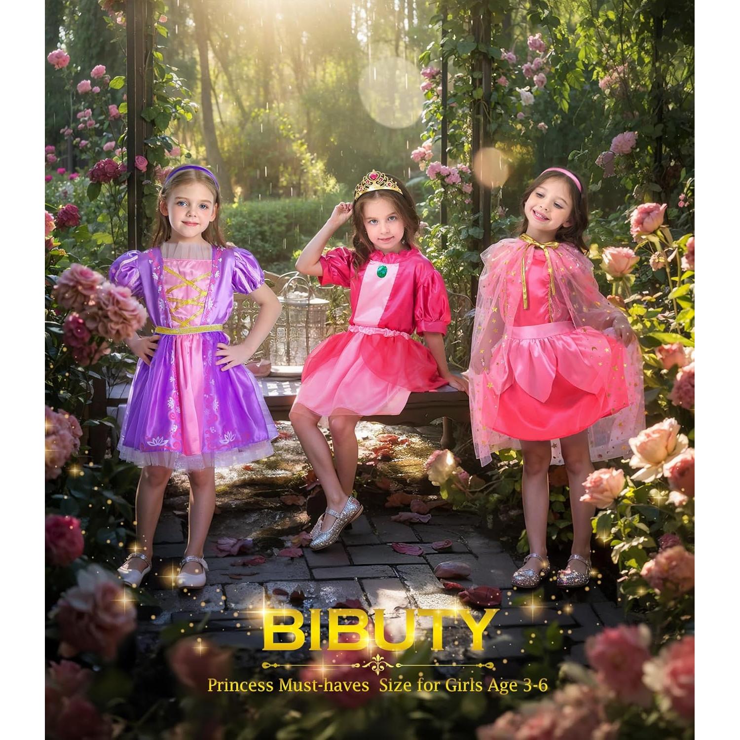 Disfraz de Princesa para Niñas BIBUTY 3-6 Años con Accesorios