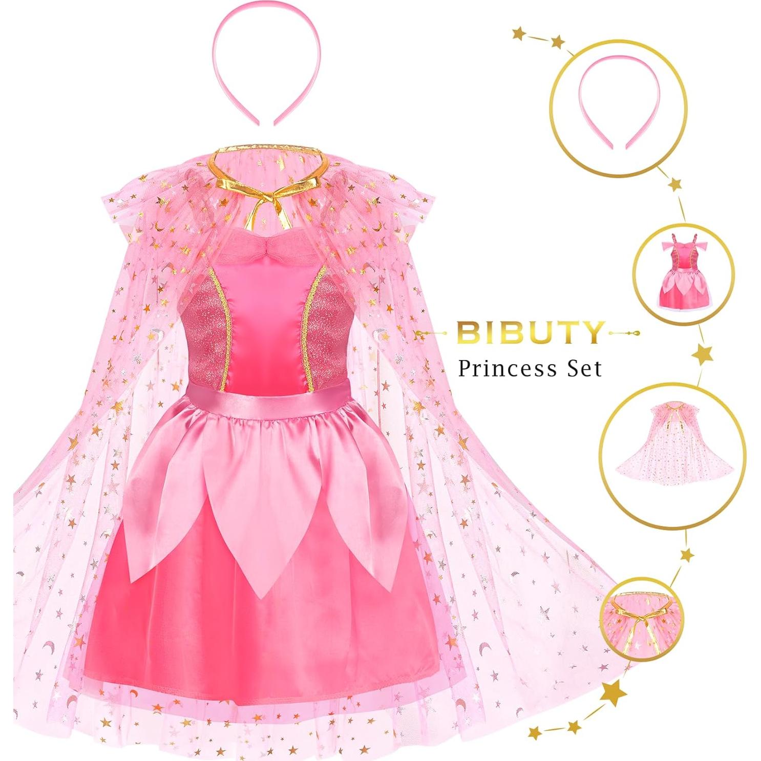 Disfraz de Princesa para Niñas BIBUTY 3-6 Años con Accesorios