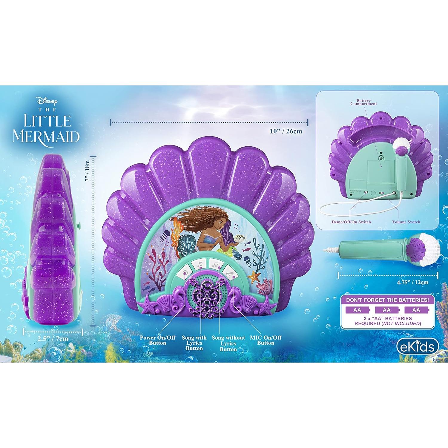 Micrófono de Karaoke eKids La Sirenita con Música Incorporada