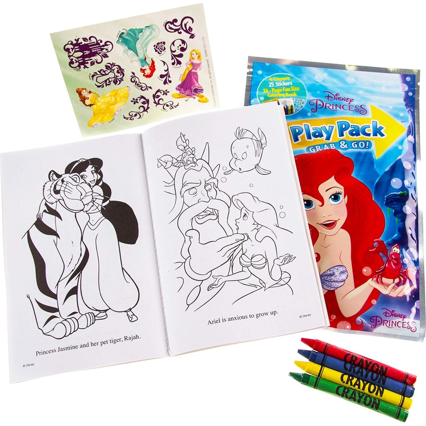 Juego de 15 Paquetes de Fiesta Princesa Disney con Libros y Stickers