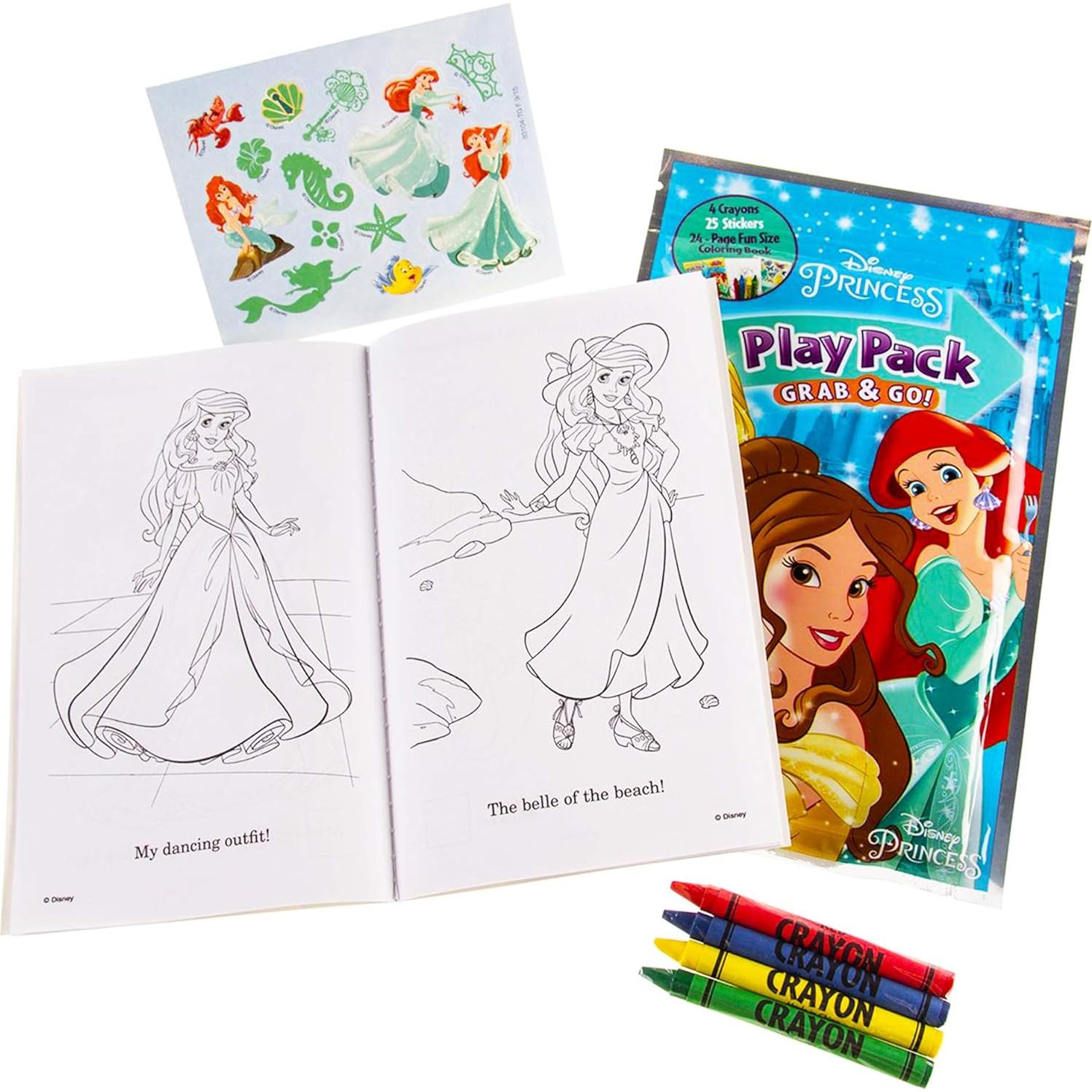 Juego de 15 Paquetes de Fiesta Princesa Disney con Libros y Stickers