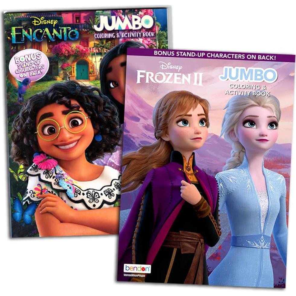 Conjunto de Libros para Colorear Disney - 5 Libros + Juegos