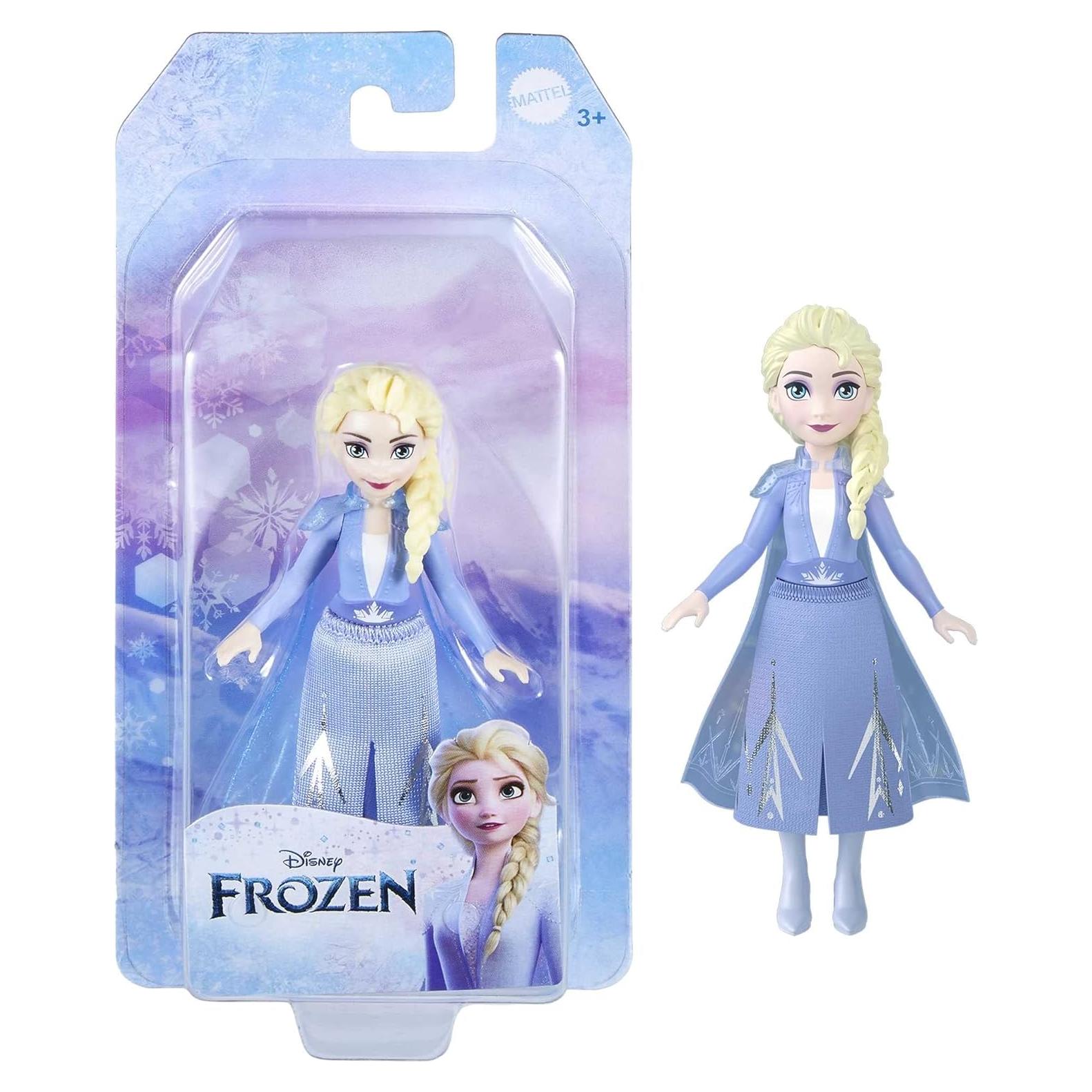 Muñeca Pequeña Elsa Mattel Frozen - Articulada 9 cm