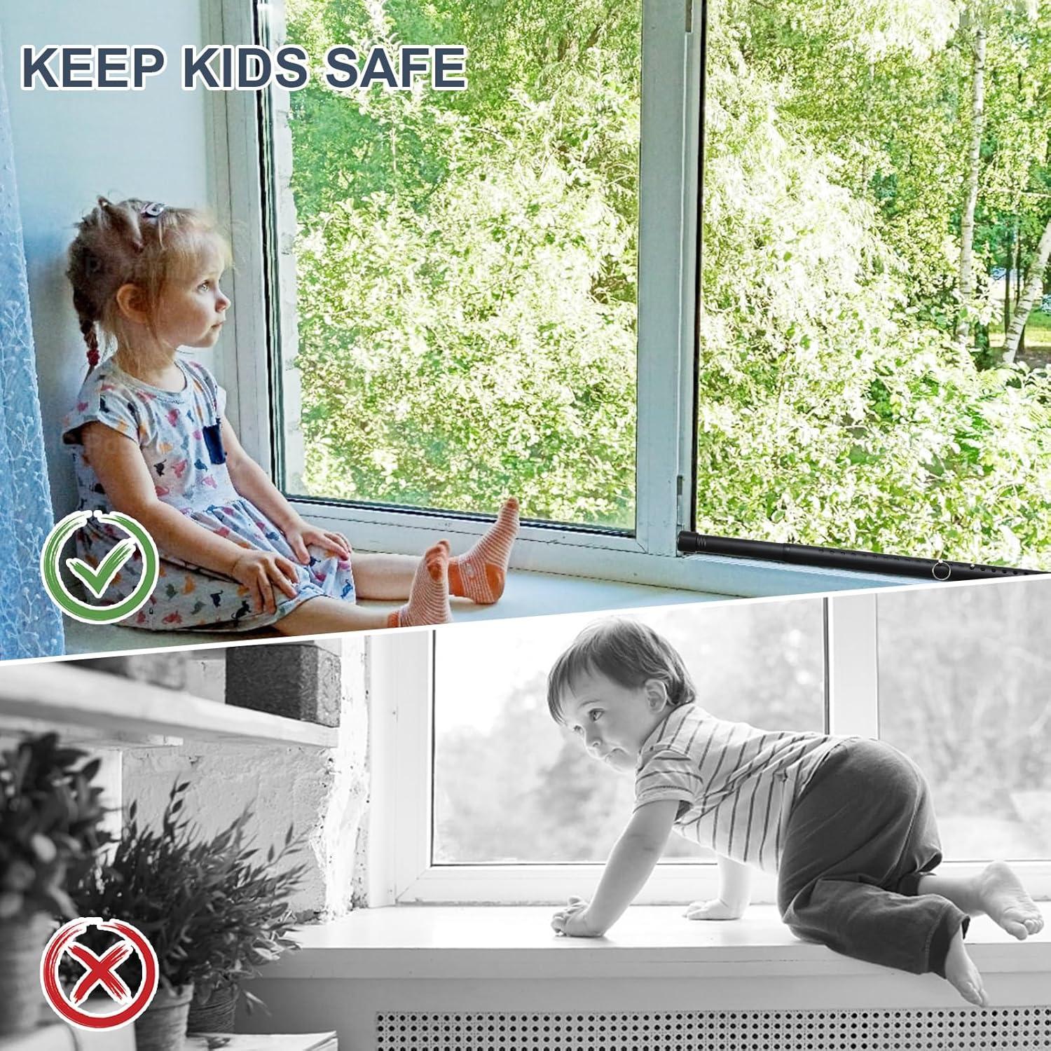 Barra de Seguridad Ajustable DIIG para Puerta Corredera 45-128 cm