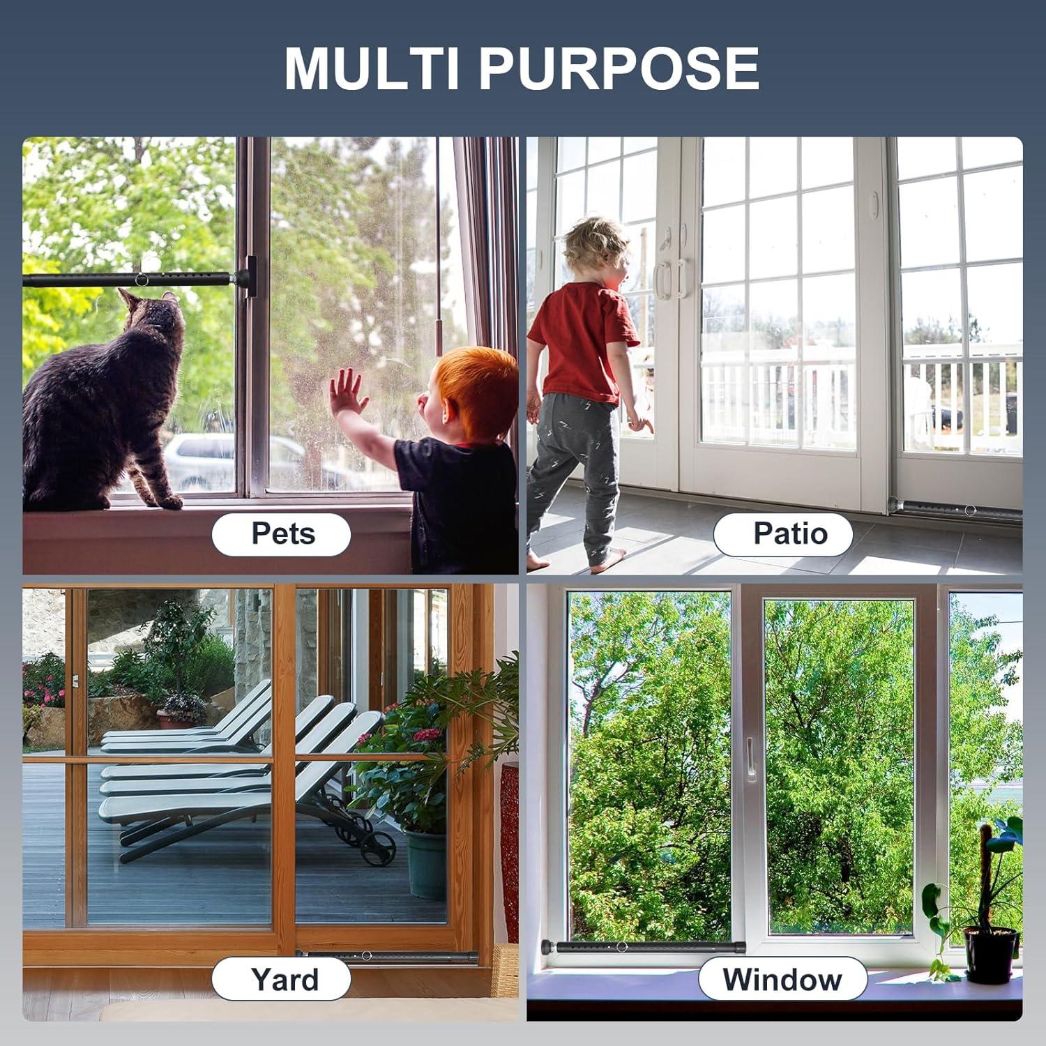 Barra de Seguridad Ajustable DIIG para Puerta Corredera 45-128 cm