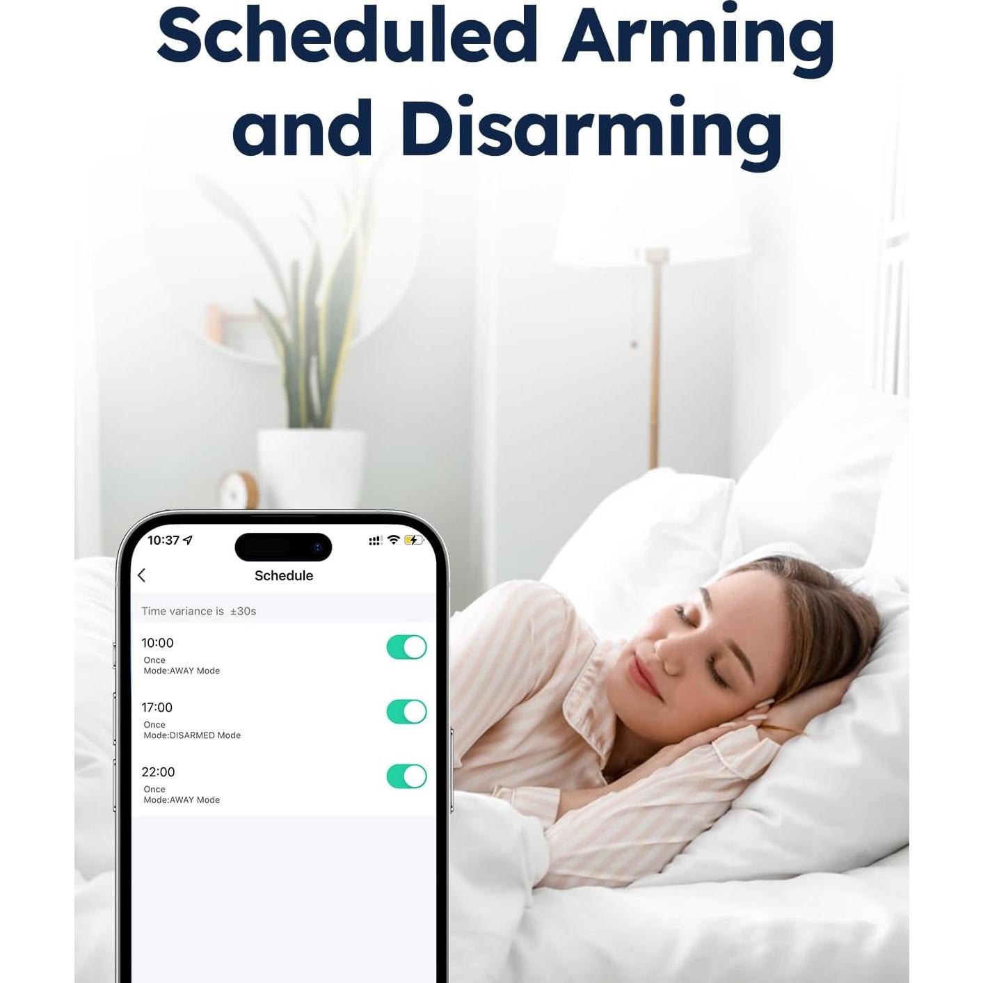 Sistema de Alarma Inalámbrico Tolviviov 8 Piezas con Control APP