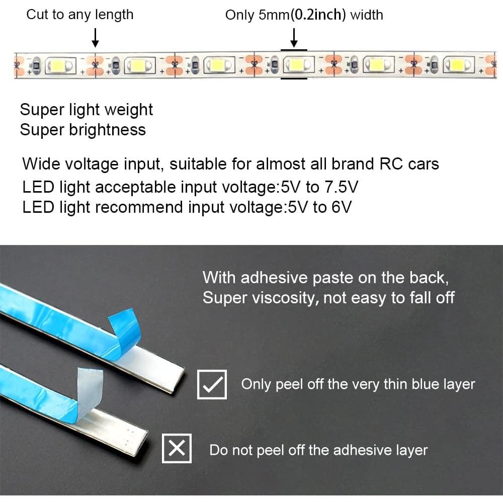 Tiras de luz LED a prueba de agua YUYING 1m Amarillo