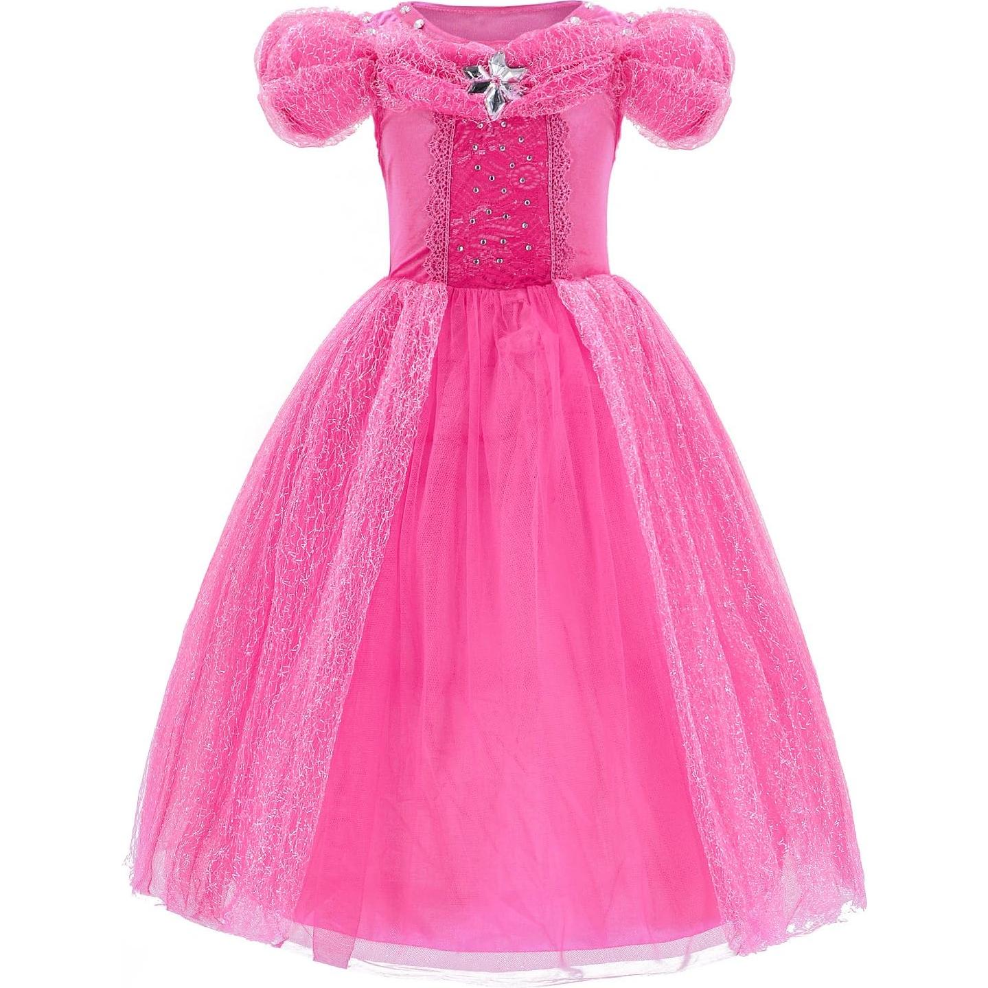 Disfraz de Princesa Deluxe Party Chili 6-7 Años Rosa 130cm