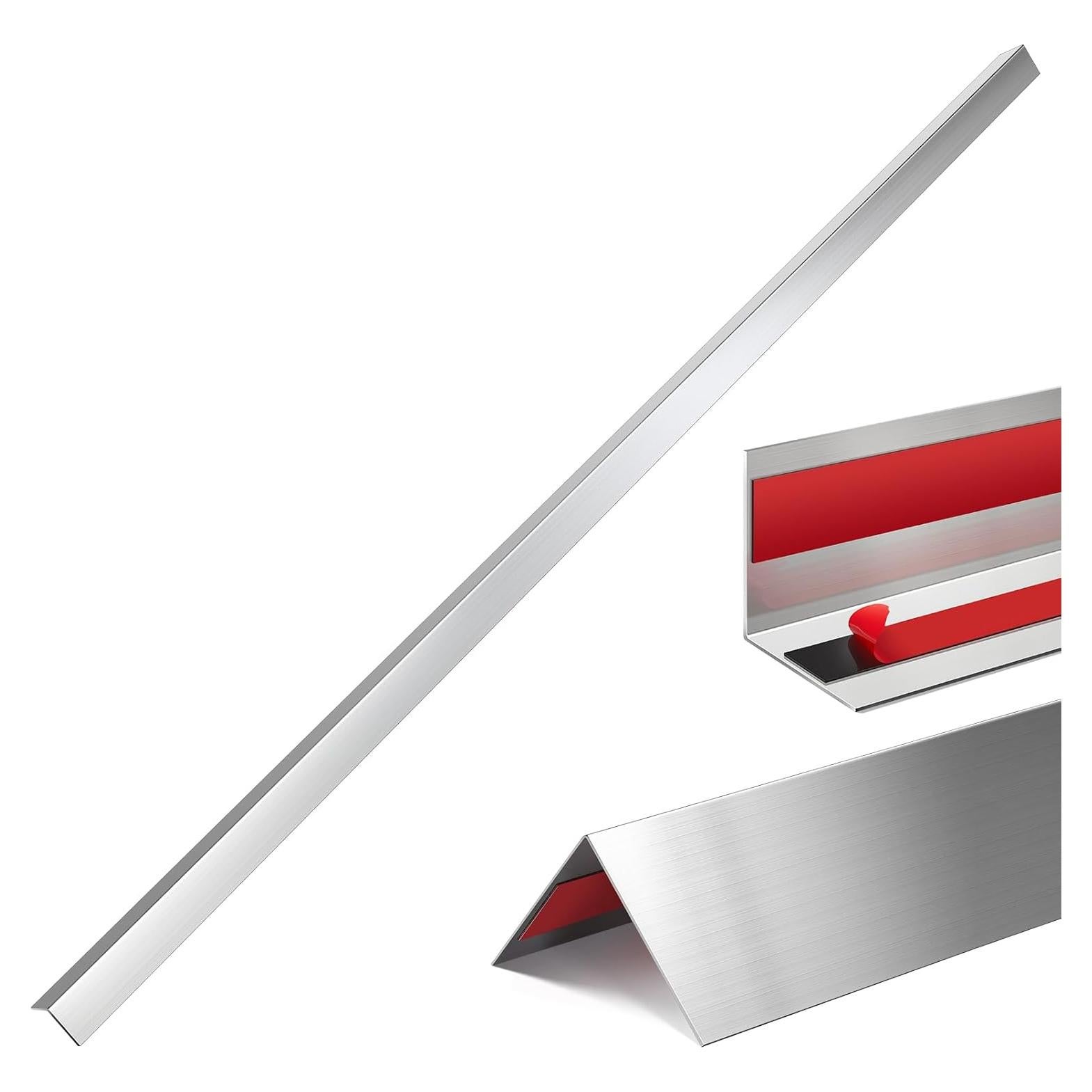 Therwen 10 Piezas Protectores de Esquinas Acero Inoxidable 121.9 cm