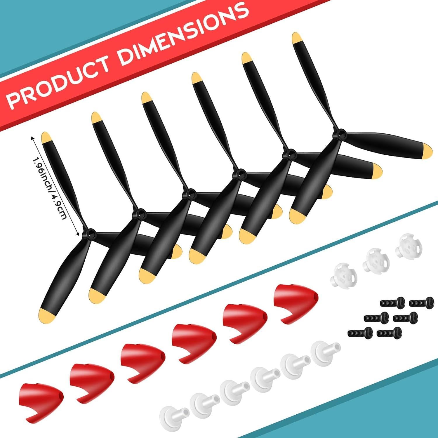 Outus 6 Hélices Repuesto Avión RC 3 Palas y Adaptadores