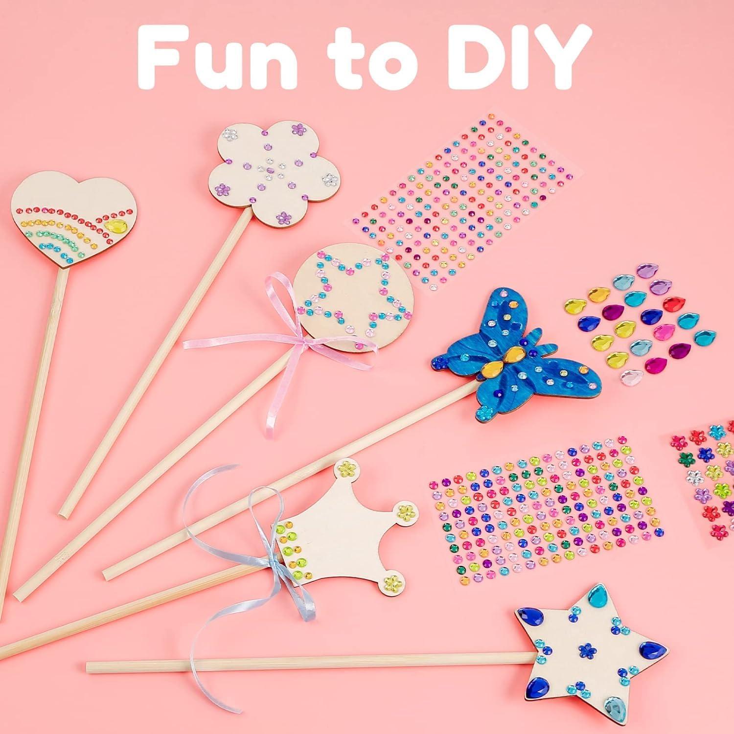 Kit de Manualidades Pllieay: 18 Varitas de Princesa de Madera