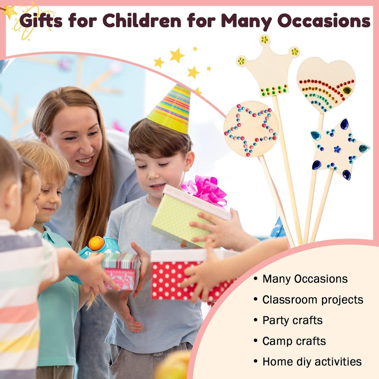 Kit de Manualidades Pllieay: 18 Varitas de Princesa de Madera