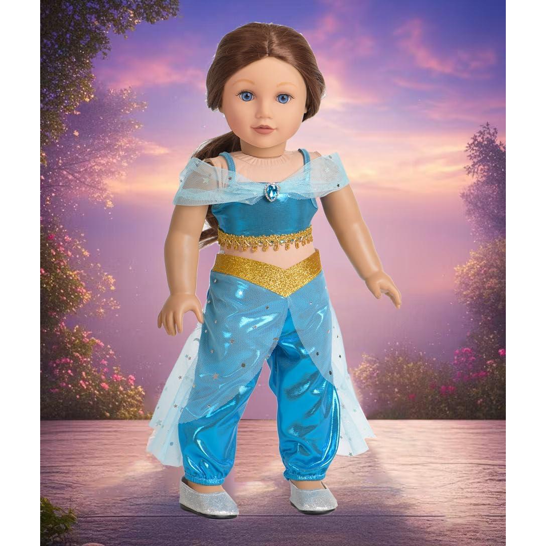 Conjuntos de Ropa para Muñeca 18" Sweet Dolly - 6 Vestidos Princesa