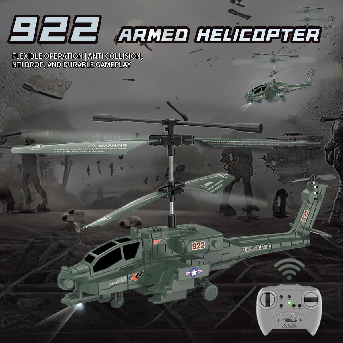 Helicóptero RC Wanwuxin con Luz y Sonido - Modelo Militar