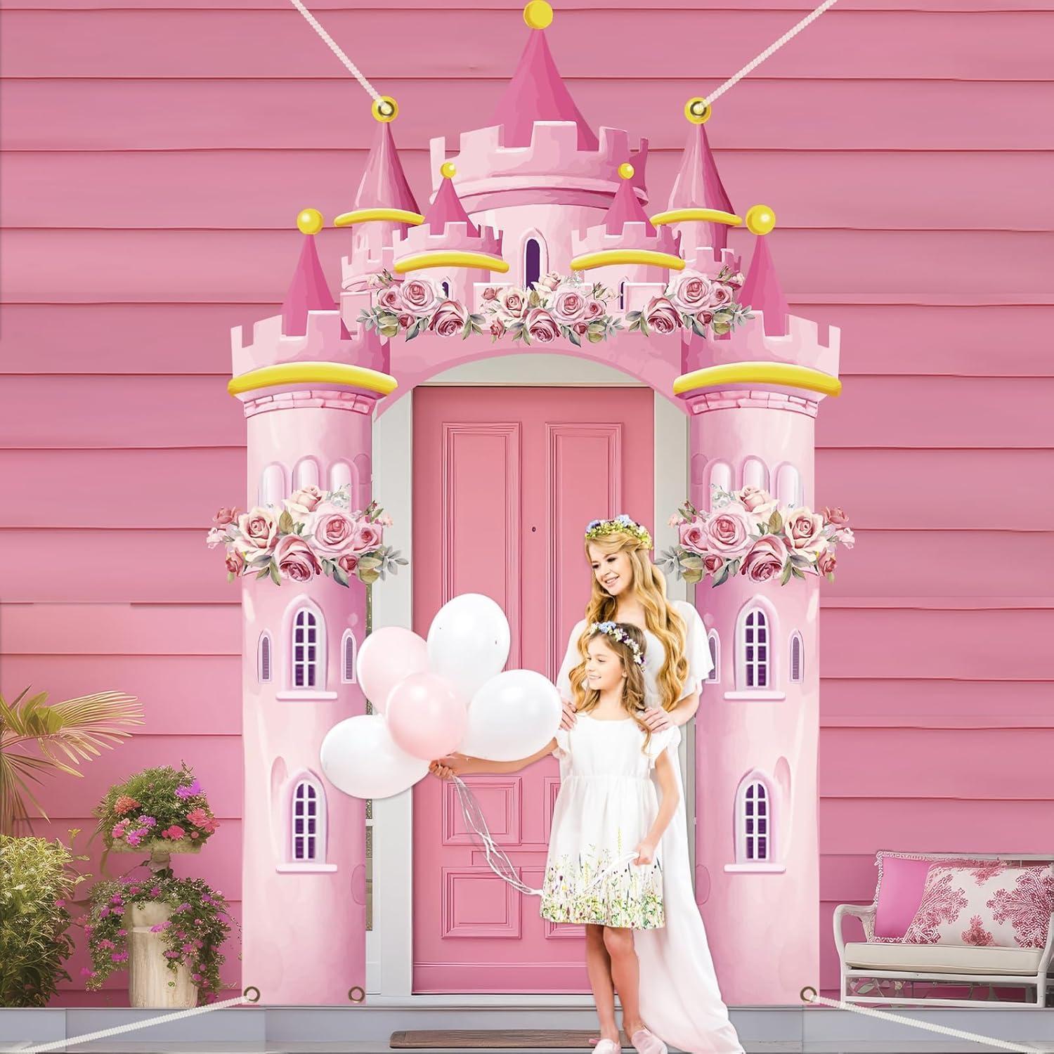 Banner de Fiesta Princesa Rosa CHUNNIN 176x123 cm Decoración