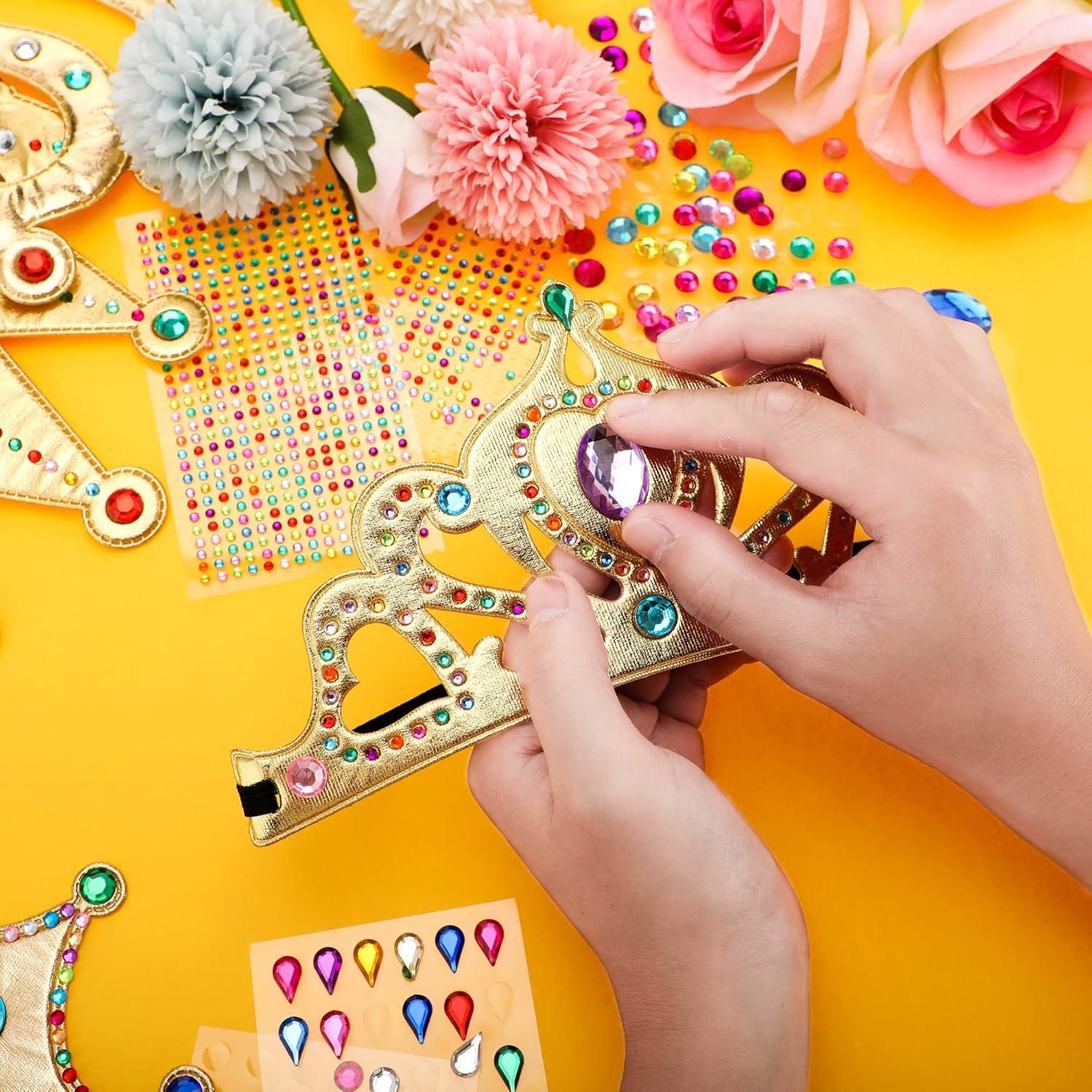 Set 12 Coronitas de Espuma Princesa + 928 Pegatinas + 12 Anillos