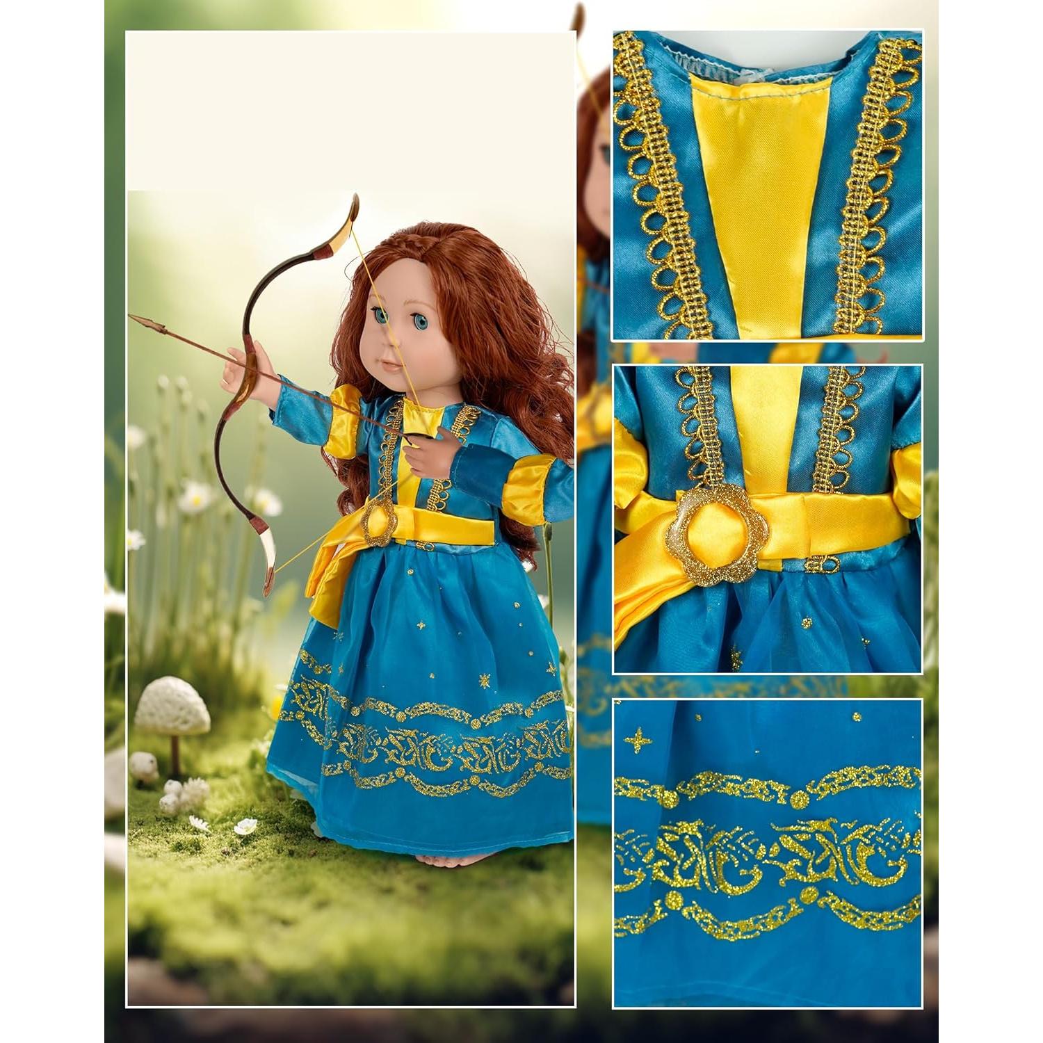 Conjunto de Ropa de Muñeca de 18" ARTST - 6 Piezas Princesa