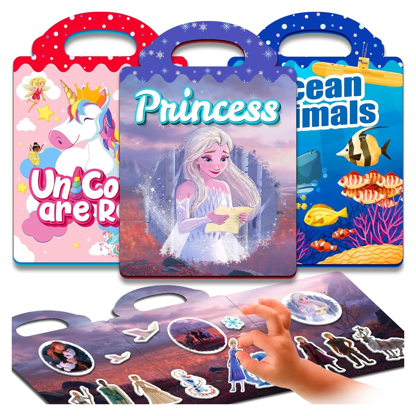 3 Libros de Pegatinas Reutilizables Meleetoon para Niños 1-4 Años