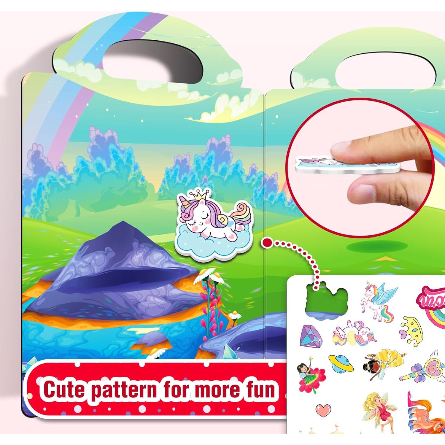 3 Libros de Pegatinas Reutilizables Meleetoon para Niños 1-4 Años