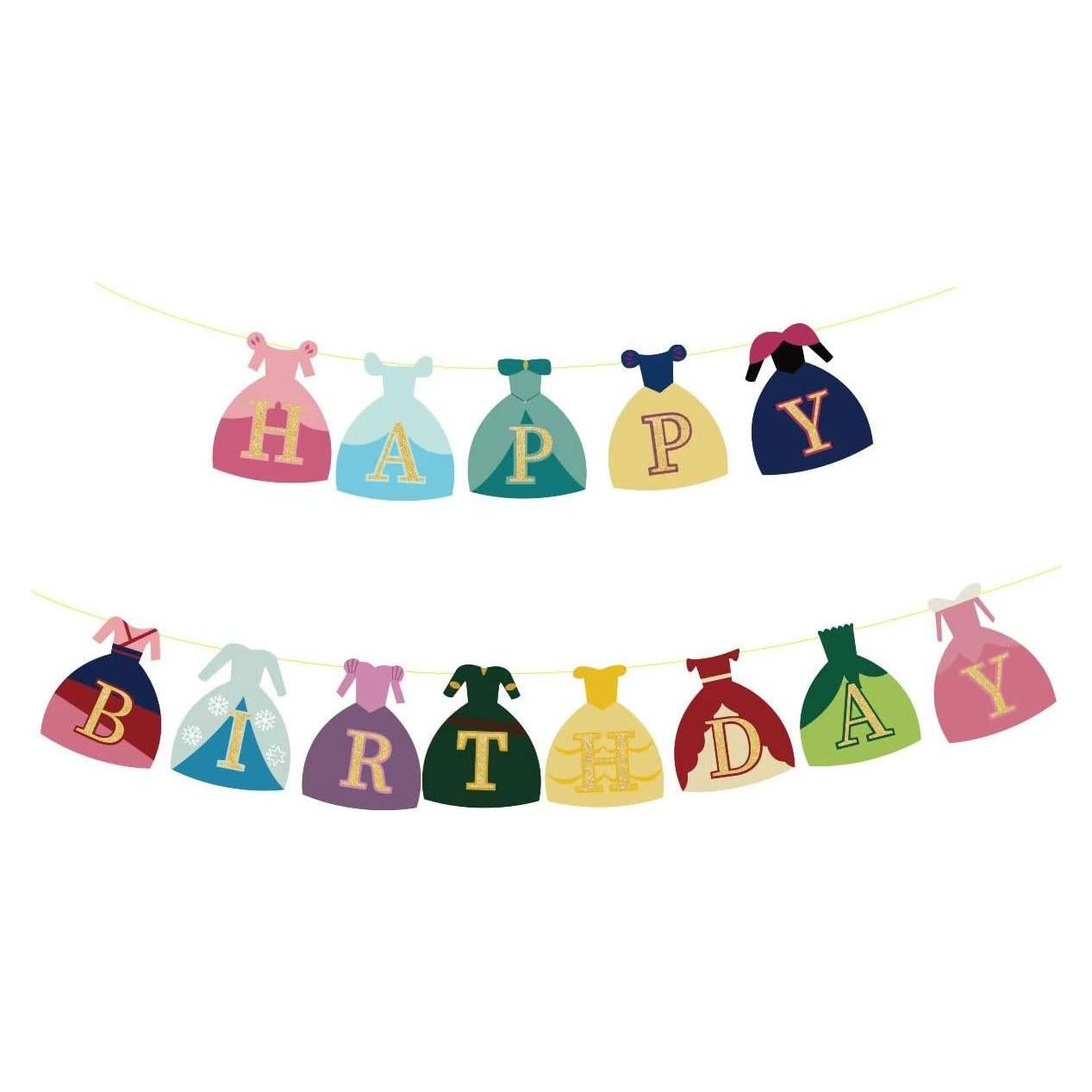 Banner de Cumpleaños Princesa - Decoración Fiesta 1 Año