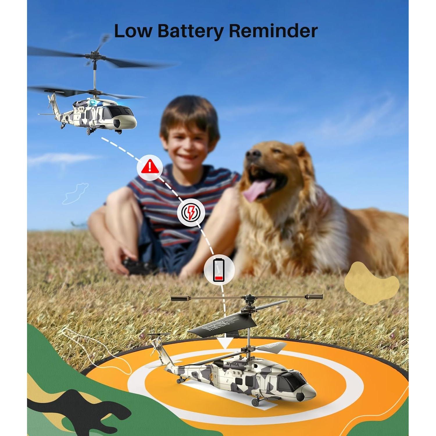 Helicóptero RC SYMA S54H Black Hawk con Giroscopio