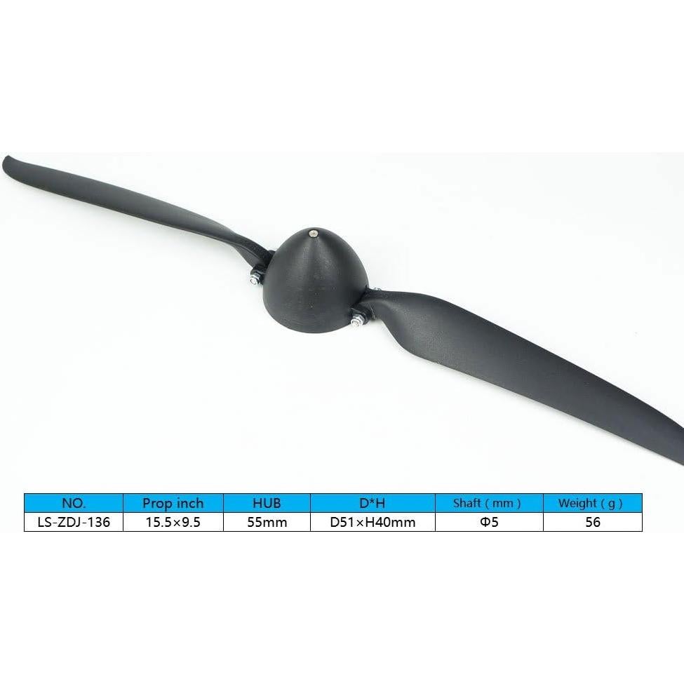 Hélice Plegable Viloga RC 39.37x24.13cm Eje 5.0mm Spinner