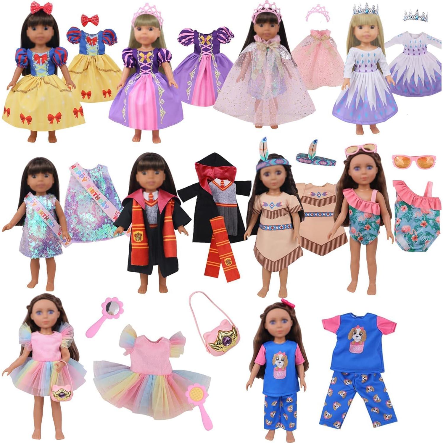 20 Piezas Ropa Brillante para Muñecas 14" Haveahug