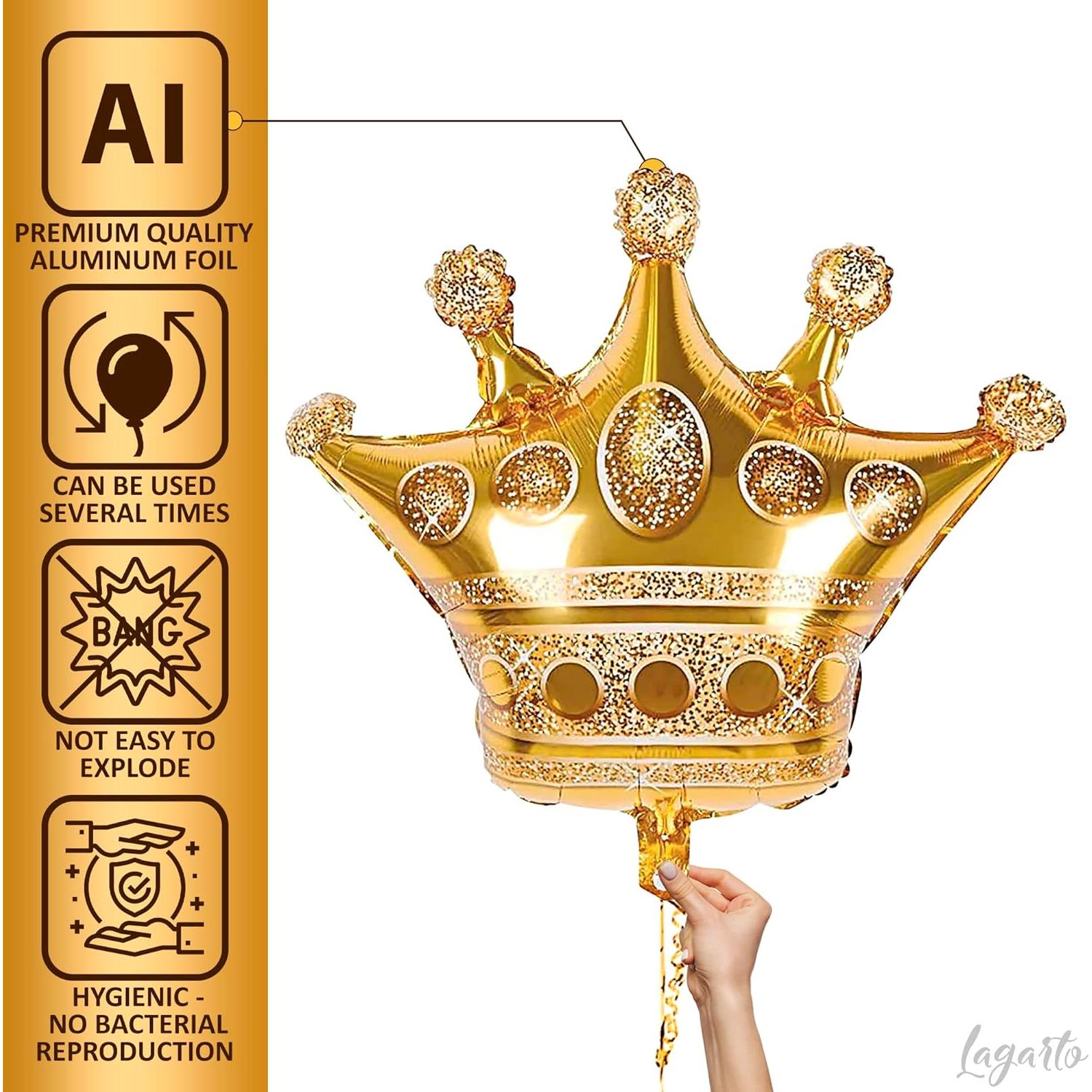 Globos de Princesa Dorados LIGHTNIN - 3 Pcs 97x90 cm