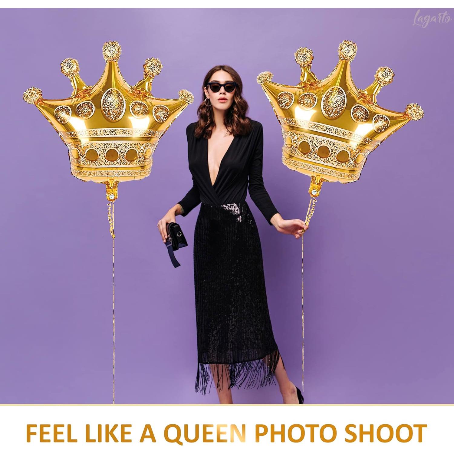 Globos de Princesa Dorados LIGHTNIN - 3 Pcs 97x90 cm