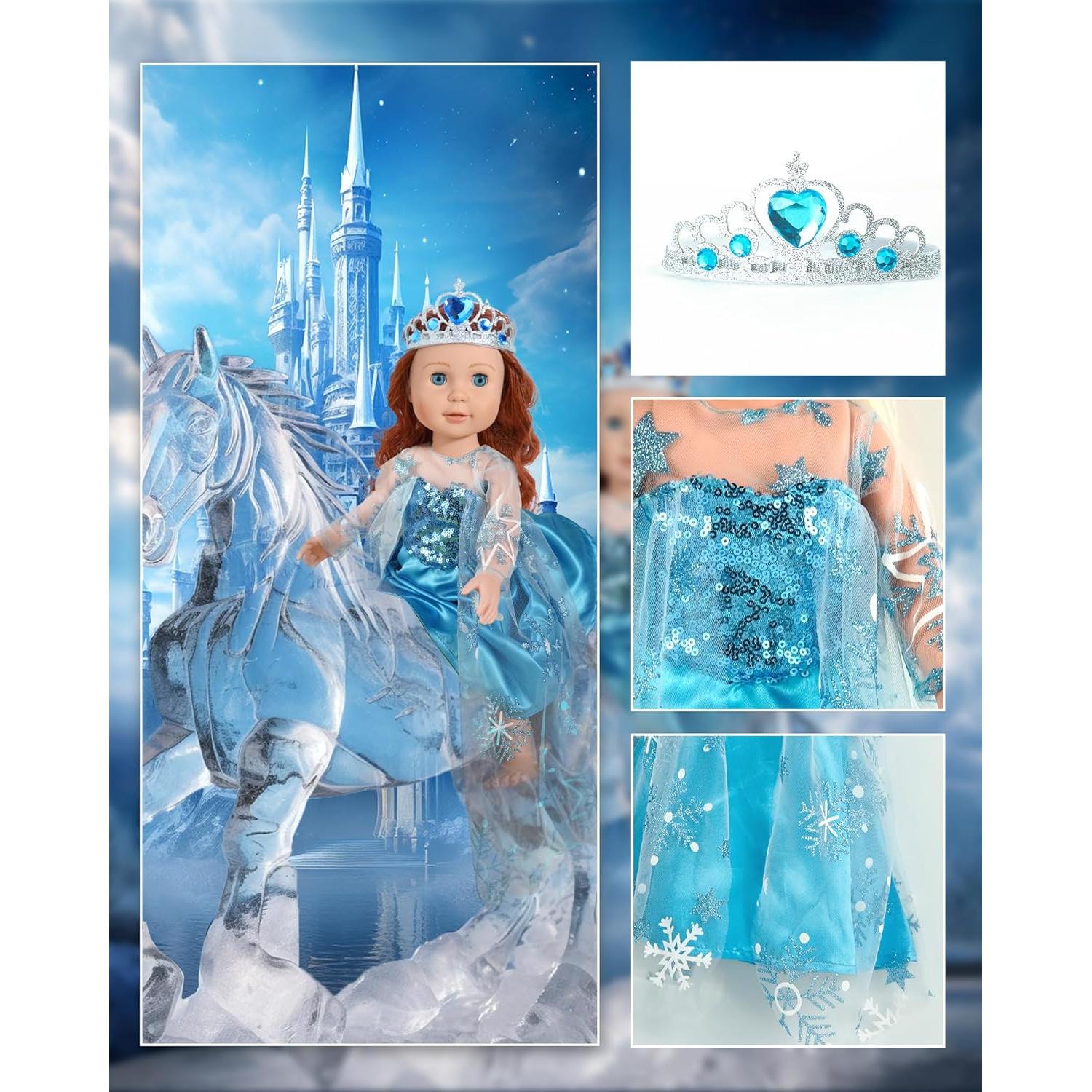 Conjunto de Ropa de Muñeca 18" ARTST - 6 Disfraces de Princesa