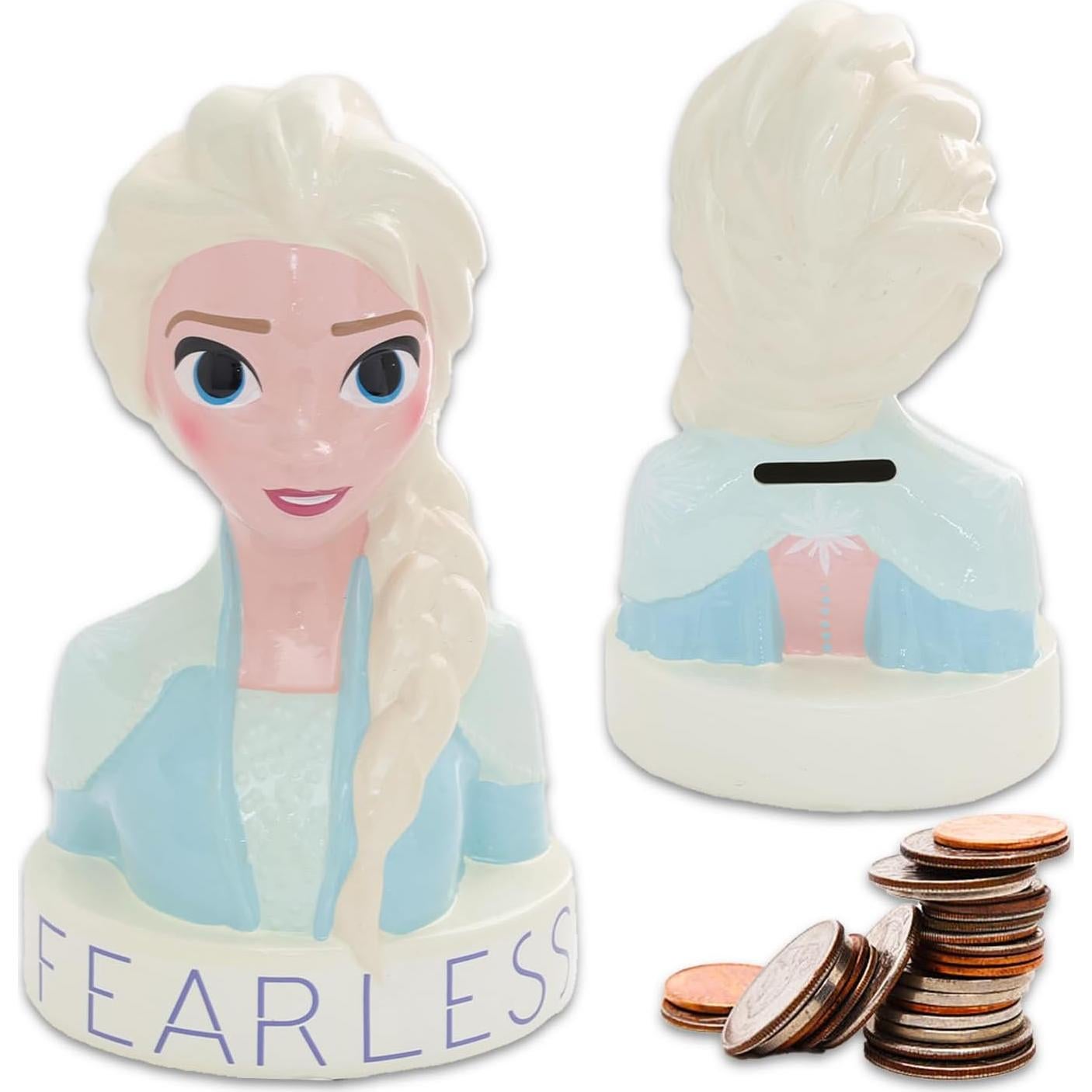 Hucha Cerámica Elsa Frozen + Stickers y Tatuajes - Disney